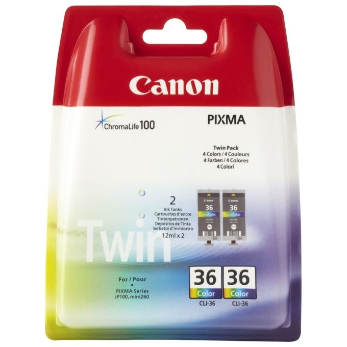 Canon Cli-36 Twinpack Colore