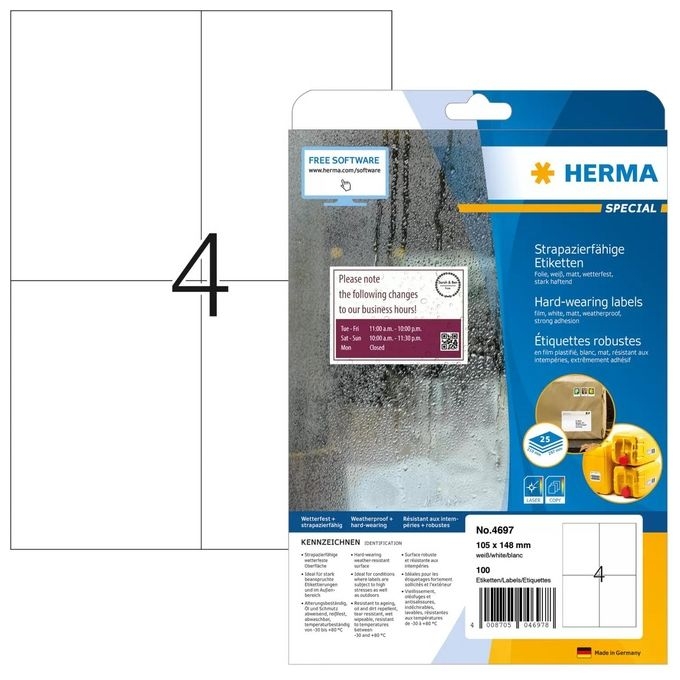 Herma Etichette Resistenti 105x148mm