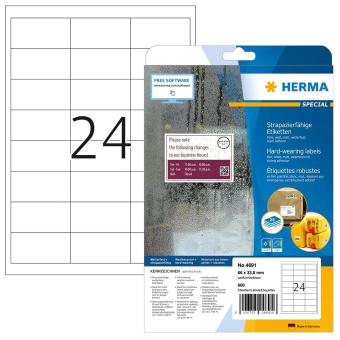 Herma Etichette Resistenti 66x33,8mm