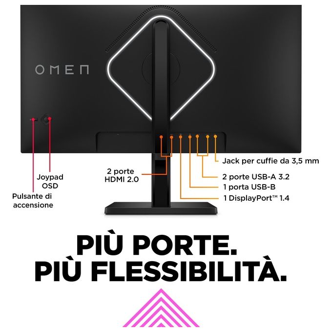 HP OMEN by HP 27qs Monitor PC 27'' 2560x1440 Pixel Quad HD Nero