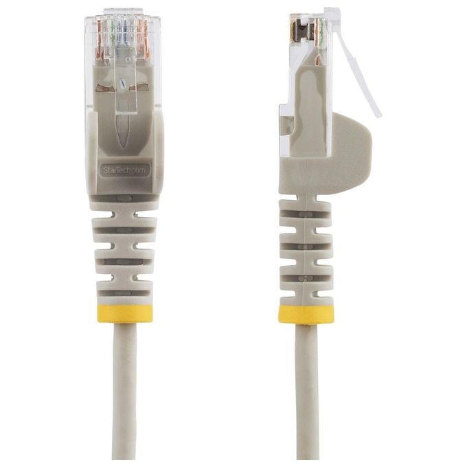 StarTech.com Cavo di Rete Ethernet Snagless CAT6 da 1,5mt Cavo Patch Antigroviglio Slim RJ45 Grigio