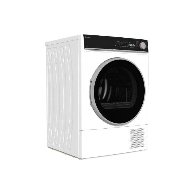 Sharp KD-NHB8S7GW21 Asciugatrice 8 Kg Classe A con Pompa di Calore Profondita' 56 cm Partenza Ritardata colore Bianco