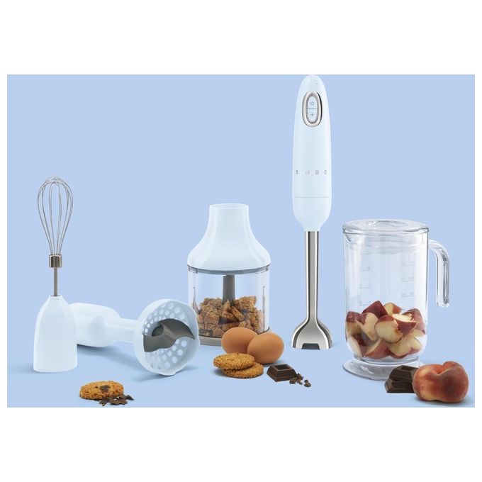Smeg HBF02PBEU Estetica 50's Style Frullatore a Immersione Potenza 700 W Azzurro