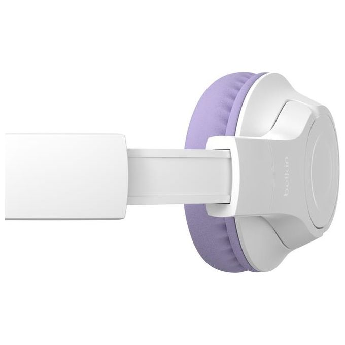 Belkin SoundForm Inspire Cuffie Wireless Over Ear con Microfono Integrato per Bambini Bianco-Lavanda