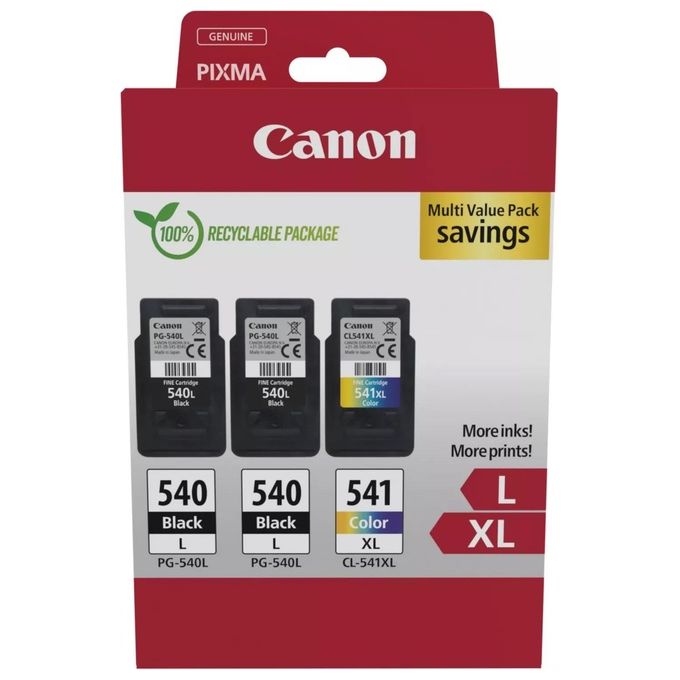 Canon 5224B017 Cartuccia d'Inchiostro 2 Pezzi Originale Nero-Ciano-Magenta-Giallo