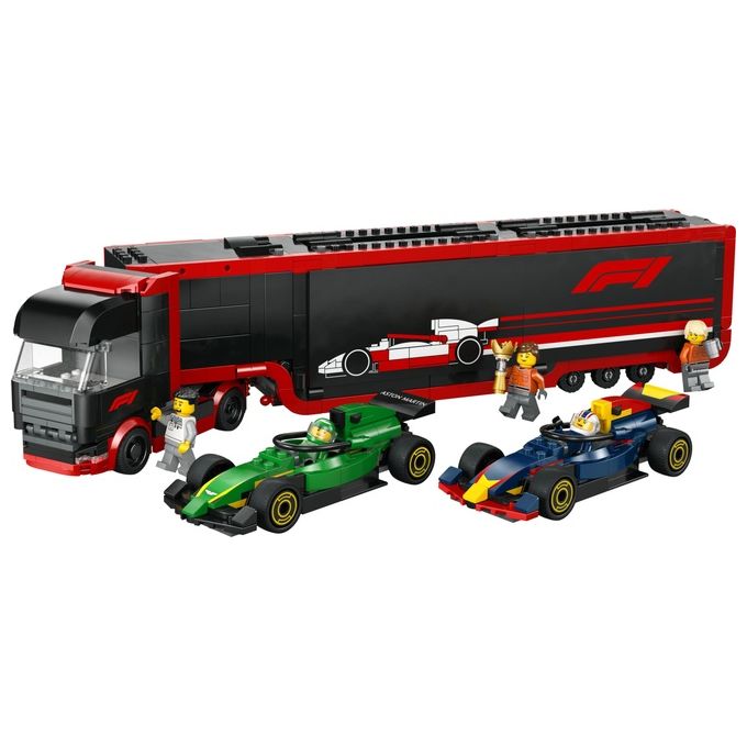LEGO City Formula 1 Autotrasportatore F1 con monoposto RB20 e AMR24 F1 60445