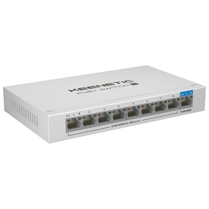 Keenetic Switch PoE 9 Switch 1 Porta 1gbps  8 Porte 1 gbps Poe