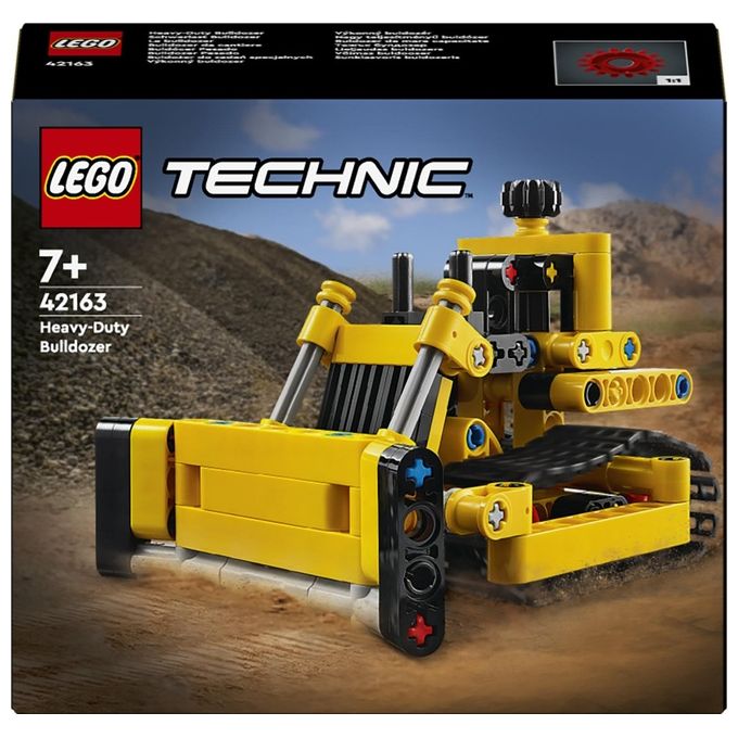 LEGO Technic 42163 Bulldozer da Cantiere, Giochi per Bambini e Bambine di 7+ Anni, Regalo per Amanti dei Veicoli Giocattolo