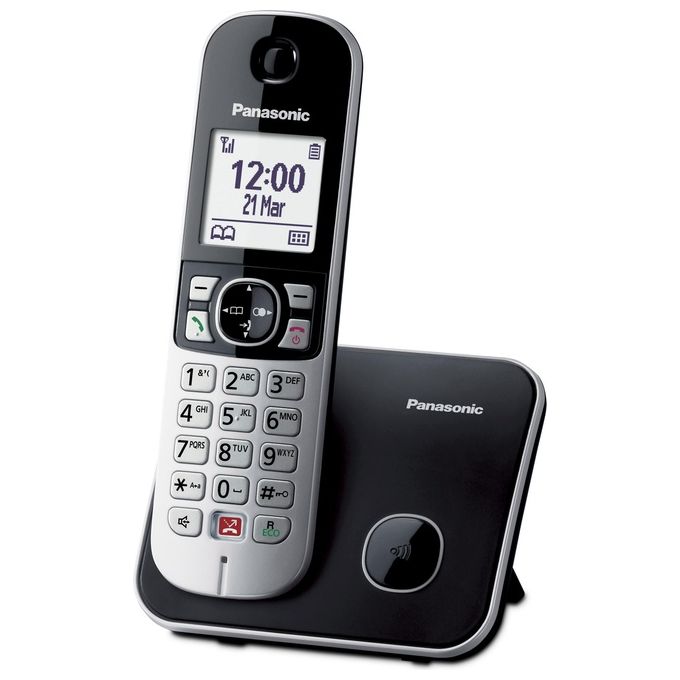 Panasonic KX-TG6851JTB Cordless DECT Display 1.8'' Blocco Chiamate ID Vivavoce Nero