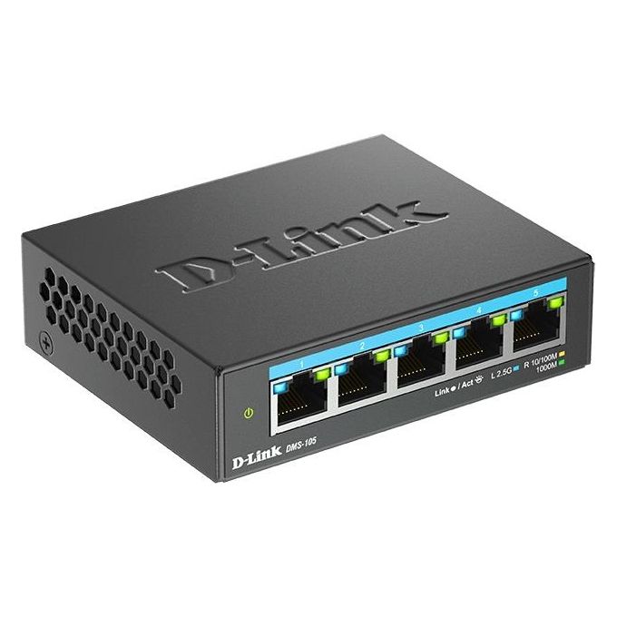 D-Link DMS-105 Switch Non gestito L2 2.5G Ethernet (100-1000-2500) Nero