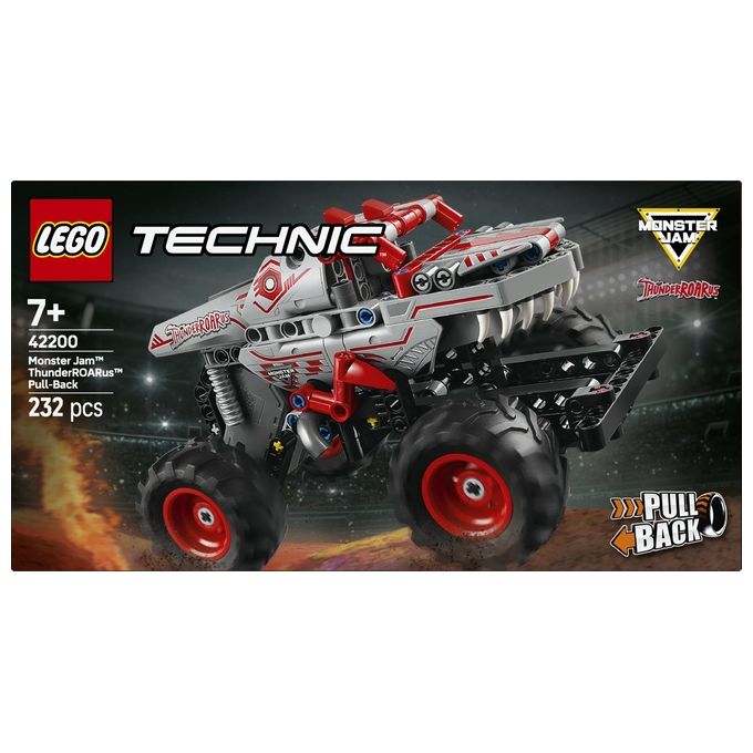 Lego 42200 Technic Monster Jam ThunderROARus Pull Back Set di Costruzioni 232 Pezzi 7 Anni colore Multicolore