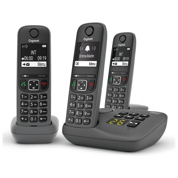 Gigaset AE690A Telefono Fisso Cordless Trio Antracite