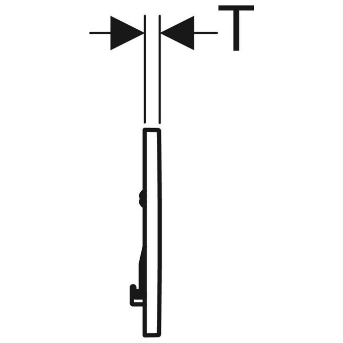 Geberit Sigma30 Placca 1 Tasto Cromo-Acciaio Spazzato-Cromo