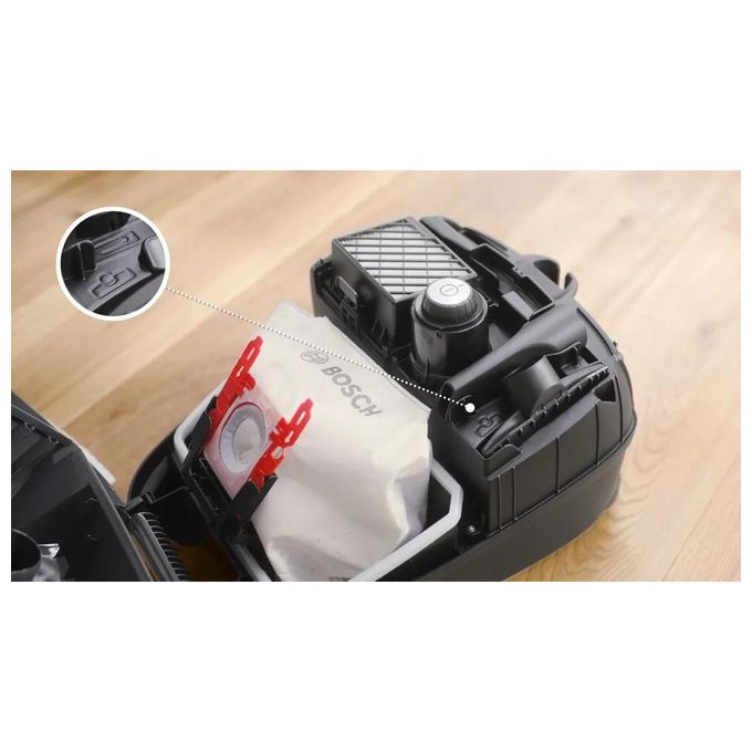 Bosch BGB41POW1 Aspirapolvere con Sacco a Traino Potenza 850 Watt Capacita' 4 Litri ProPower colore Nero