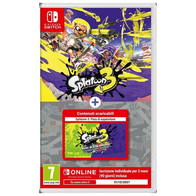 Nintendo Splatoon 3  Pass di Espansione  3 Mesi di Nso per Nintendo Switch
