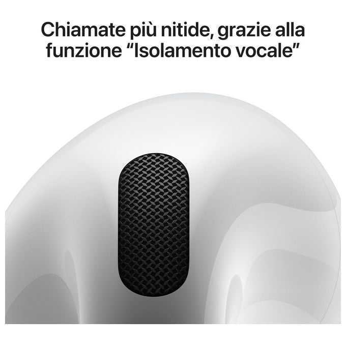 Apple Airpods 4 con cancellazione attiva del rumore e custodia di ricarica Wireless e Usb-C