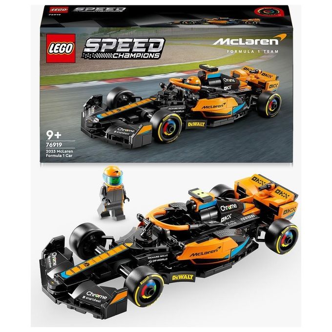 LEGO Speed Champions 76919 Mono Splitposto da Corsa McLaren Formula 1 2023, Macchina Giocattolo F1 per Bambini 9+, Auto da Costruire