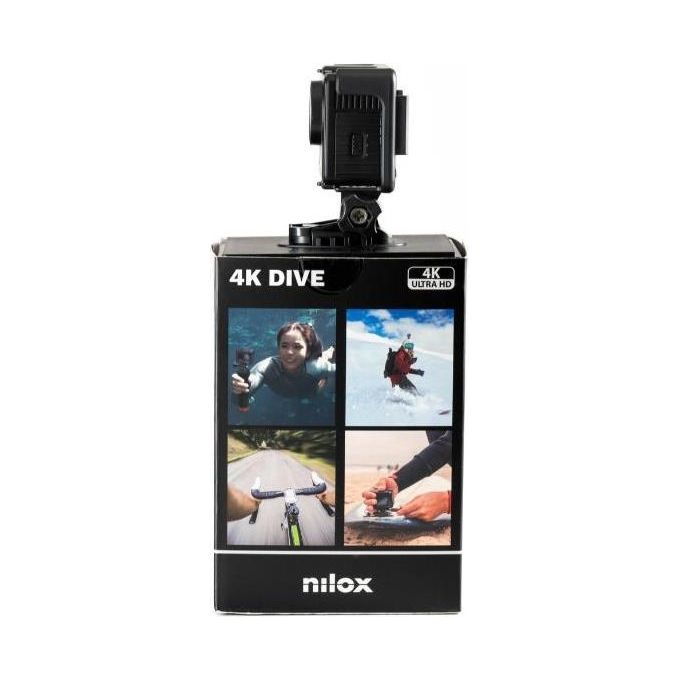 NILOX SPORT - Action Cam 4K DIVE Body Waterproof, Touch Screen e Remote control