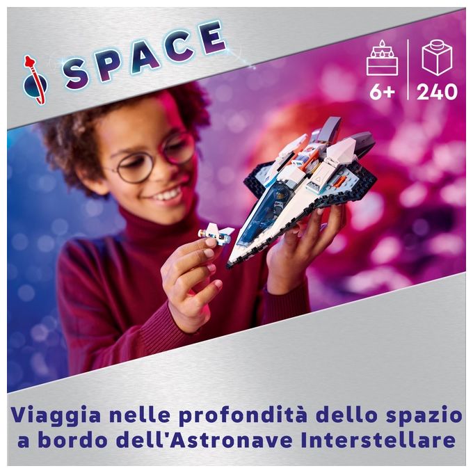 LEGO City 60430 Astronave Interstellare 60430-LEGO Giocattolo Gioco Spaziale per Bambini 6+ Anni con Navicella Minifigure e Drone Robot