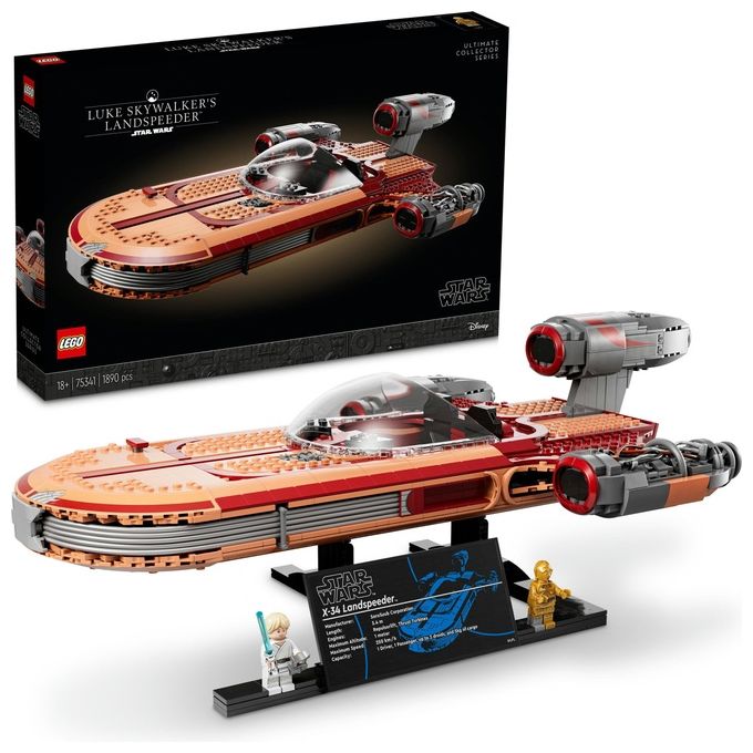 Lego Star Wars Landspeeder di Luke Skywalker 75341 set da costruzione 1890 pezzi 18+