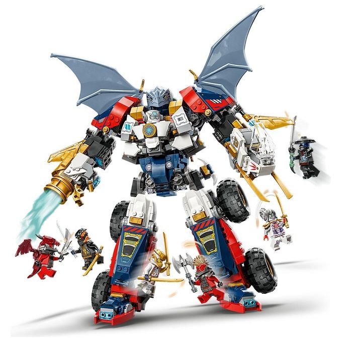 LEGO 71834 NINJAGO Mech Ultra Combinatore di Zane Set da Costruzione 4 in 1 con 6 Minifigure e 1187 Pezzi colore Multicolore