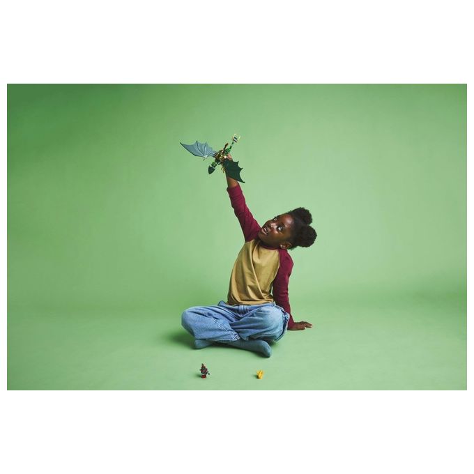 LEGO NINJAGO Drago della Foresta Verde di Lloyd - Figura Giocattolo Snodabile da Costruire Set con 2 Minifigure Armi e Cucciolo Dorato Giochi per Bambini e Bambine da 6 Anni Idea Regalo 71829