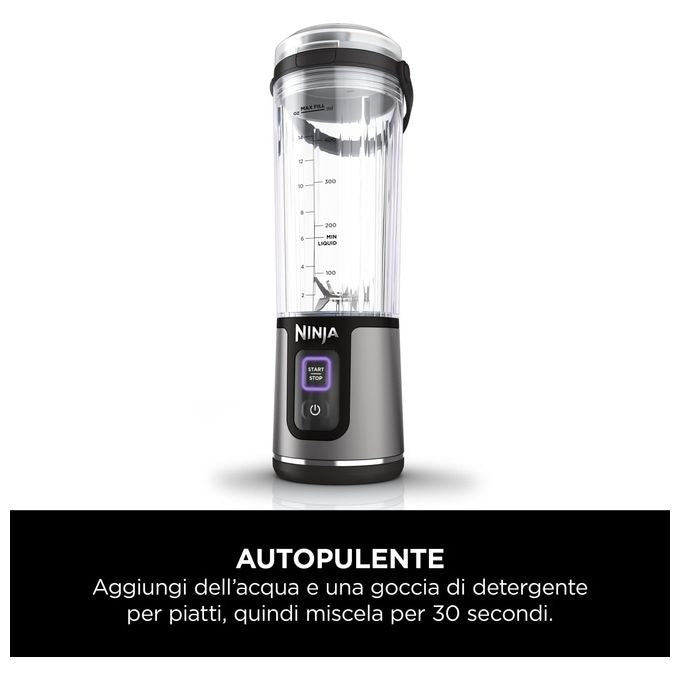 Ninja, Frullatore Portatile Blast, 0.53L, Blu Denim, Ricaricabile USB - C - Yeppon