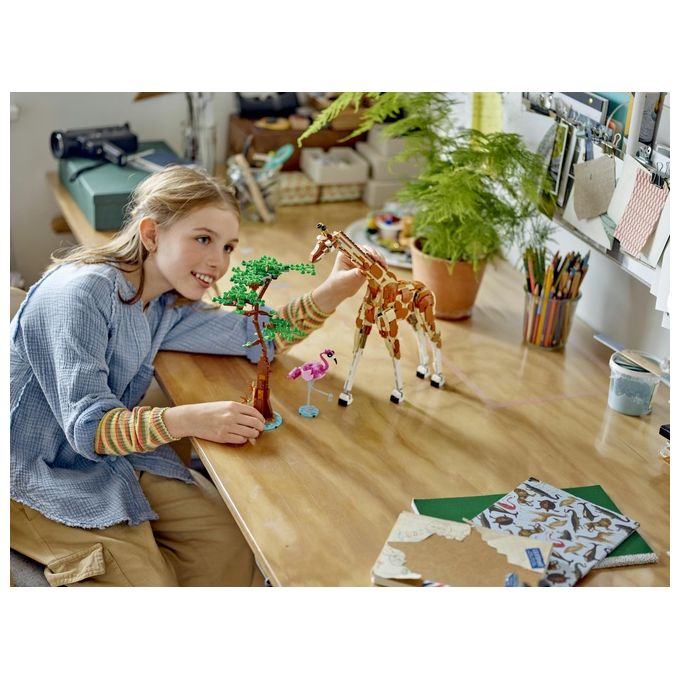 LEGO Creator 31150 3in1 Animali del Safari, Giocattolo Trasformabile da Giraffa in 2 Gazzelle o Leone , Giochi per Bambini 9+