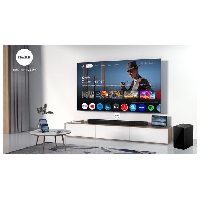 TCL Q Soundbar Q75H 5.1.2 Canali Dolby Atmos con Subwoofer Integrato 780W
