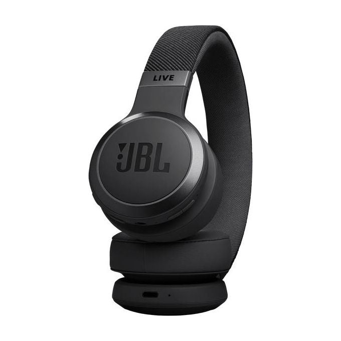 JBL Live 670NC Cuffie On-Ear Bluetooth Wireless con Cancellazione Adattiva del Rumore SmartAmbient Personi-Fi 2.0 JBL Surround Connessione Multipoint fino a 65 Ore di Autonomia Nero