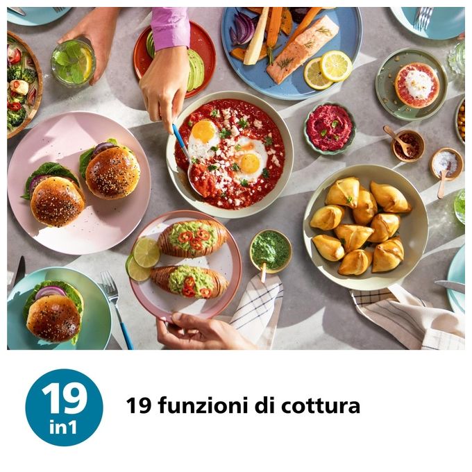 [ComeNuovo] Philips Airfryer Serie 5000 Friggitrice ad aria con doppio cestello 9.0 Litri e cottura a vapore