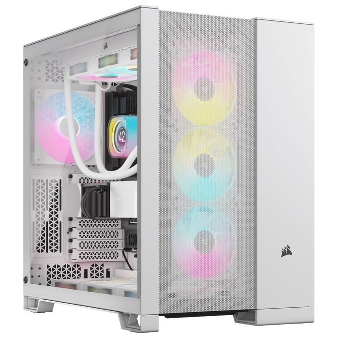 Corsair 6500D Airflow White Middle Tower Vetro Temperato No-Power minITX-mATX-ATX-E-ATX