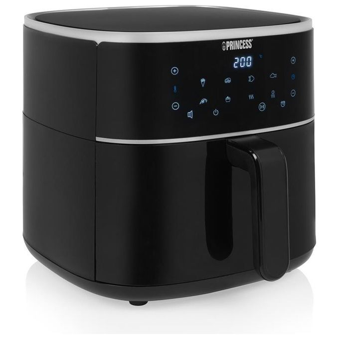 Princess 182244 - Friggitrice ad aria 6 L, 1 500 W, 6 programmi preimpostati, display LED touch, tecnologia Hot Air, Nero