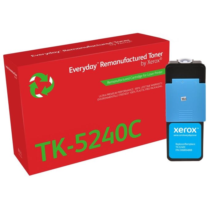 Everyday di Xerox Toner Rigenerato Ciano Compatibile con Kyocera Tk-5240c