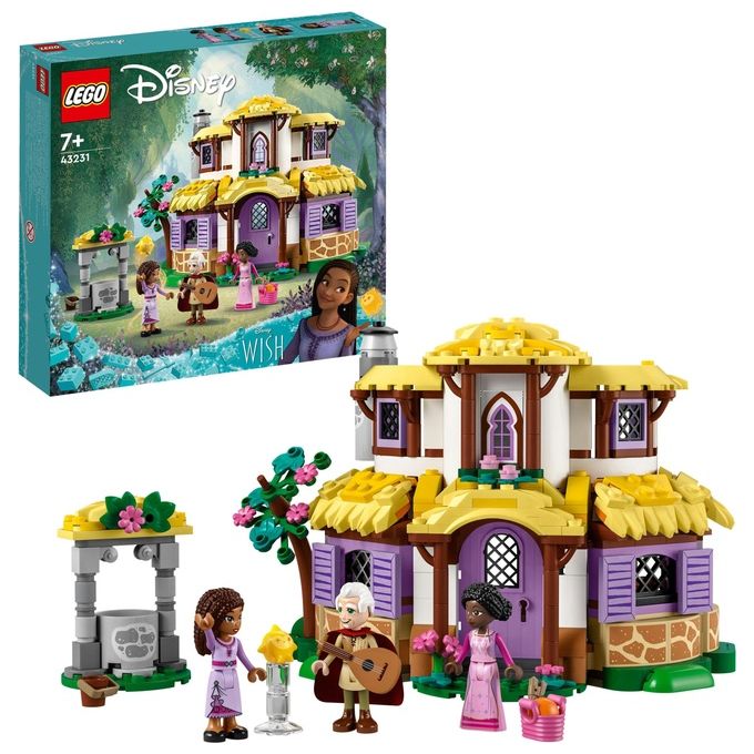 LEGO Disney Wish 43231 Il Cottage di Asha, Casa delle Bambole Giocattolo dal Film Wish, Idea Regalo per Bambine e Bambini