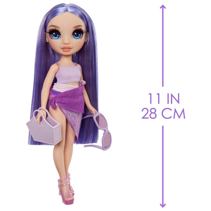 MGA Bambola Rainbow High Swim e Style Fashion Doll Violet Purple
