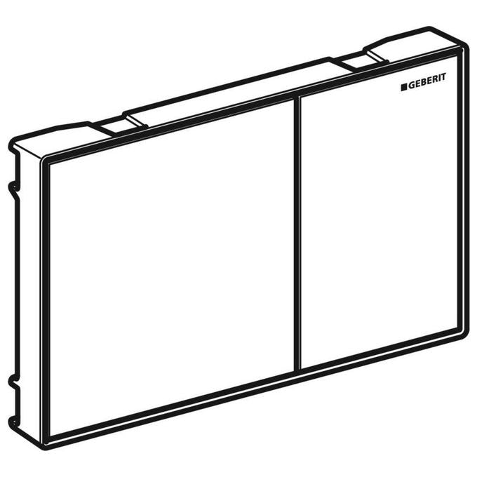 Geberit Sigma60 Placca 2 Pulsanti Vetro-Bianco