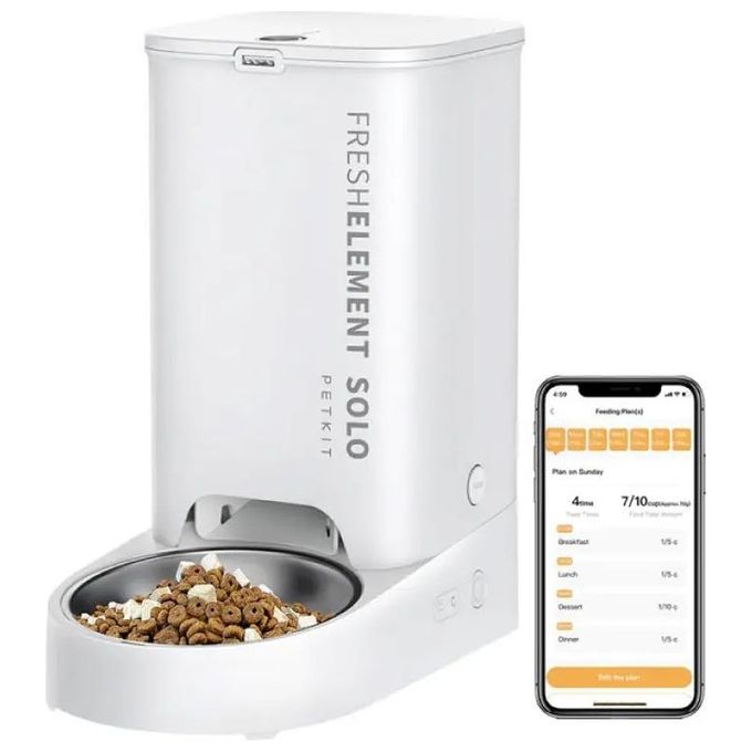 PETKIT Fresh Element SOLO New Distributore Automatico per Crocchette Bianco