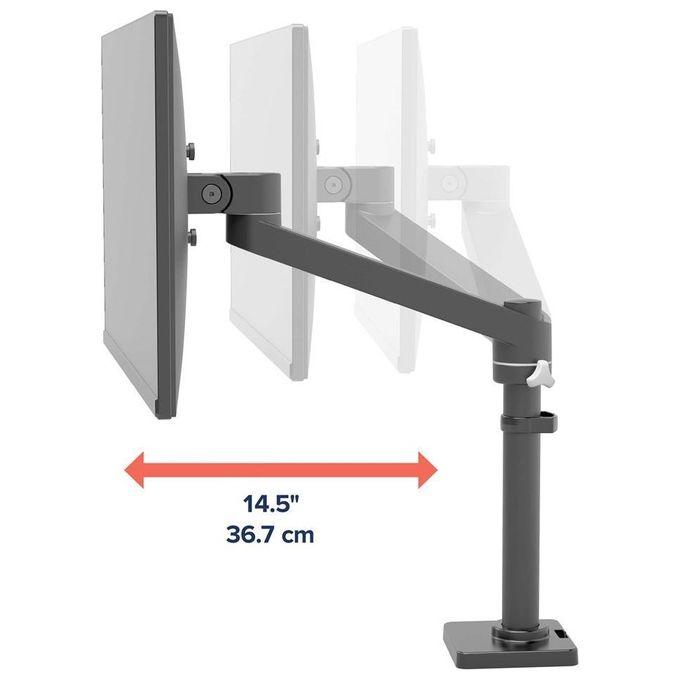 Ergotron NX Series NX MONITOR ARM BLACK 34'' Nero Scrivania