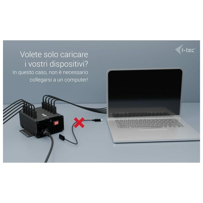 I-tec Usb-C-usb-A Metal Charging  Data Hub 15W per Port 10x Usb-c