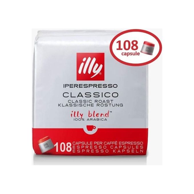 Illy Capsule Classico PromoPack 108 PZ. Tostatura Media Morbida e Vellutata Confezione 51