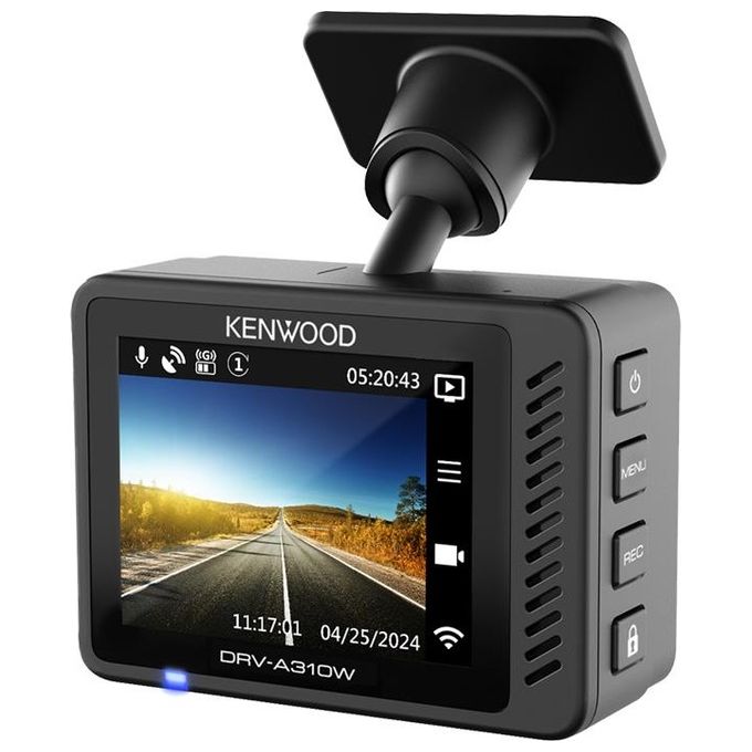 Kenwood, Dash Cam Full HD Wi-Fi, DRV-A310W, Nero, LCD 2 pollici, GPS