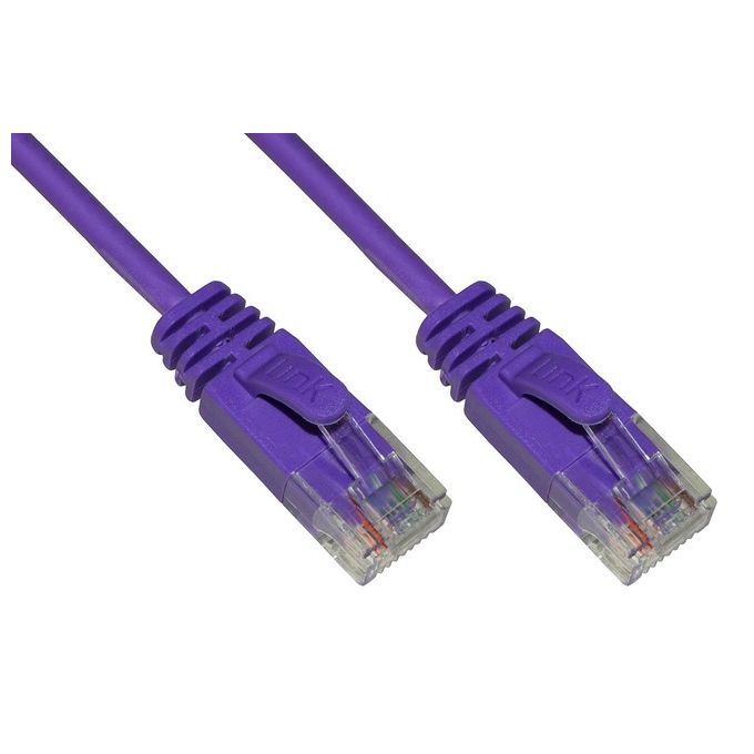 LINK cavo rete categoria 6 non schermato utp colore viola halogenfree mt 2 slim