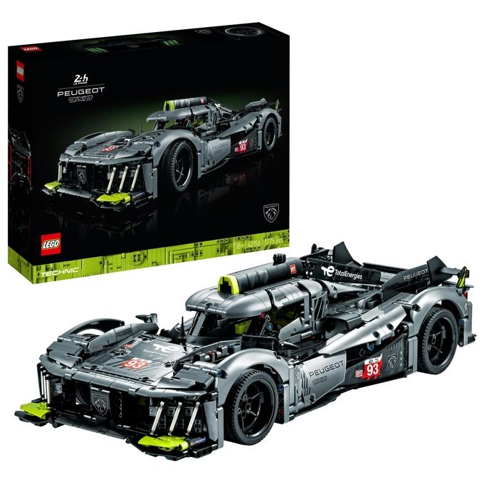 LEGO Technic 42156 PEUGEOT 9X8 24H Le Mans Hybrid Hypercar, Modellino di Auto da Corsa per Adulti Scala 1:10, Set da Collezione