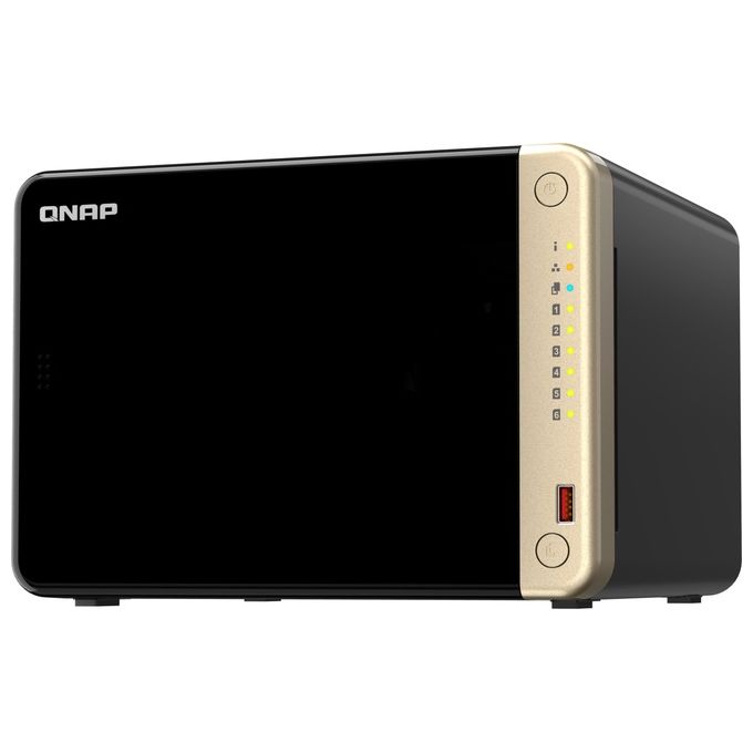 Qnap TS-664 NAS Tower Collegamento Ethernet LAN Nero N5095