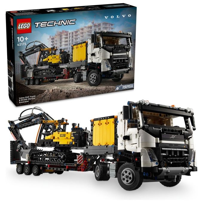 Lego Technic Autocarro Volvo FMX Ed Escavatore Elettrico EC230