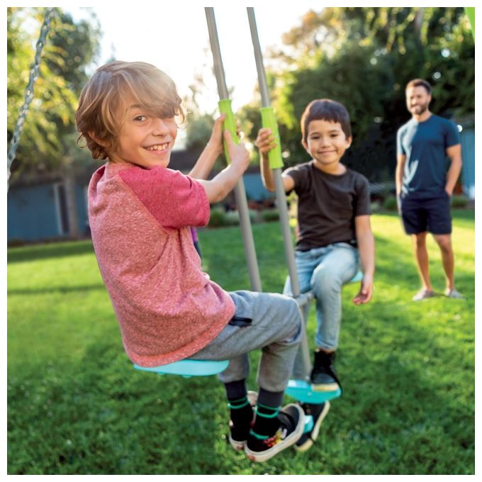 Intex 44130 Altalena Swing Set Colorata Due Seggiolini Dondolo e Trapezi 465x249x203 cm