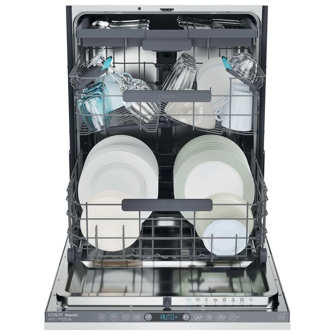 Candy Rapido' CI 5C6F1A Lavastoviglie da incasso a scomparsa totale 15 Coperti Classe C 8 programmi Motore Speed-Drive Inverter 597x5555x818