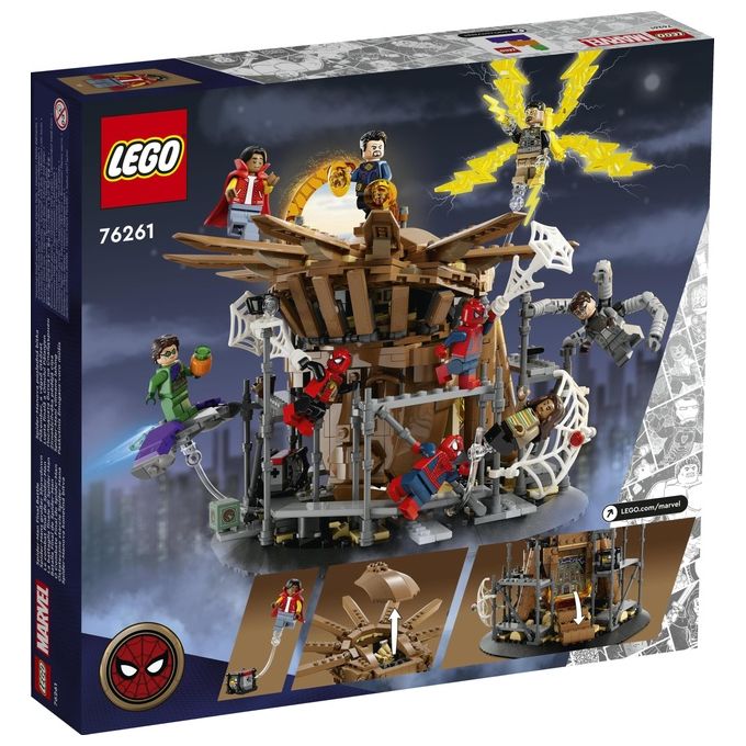 LEGO Marvel 76261 La Battaglia Finale di Spider-Man, Ricrea la Scena di Spider-Man: No Way Home con 3 Minifigure di Peter Parker