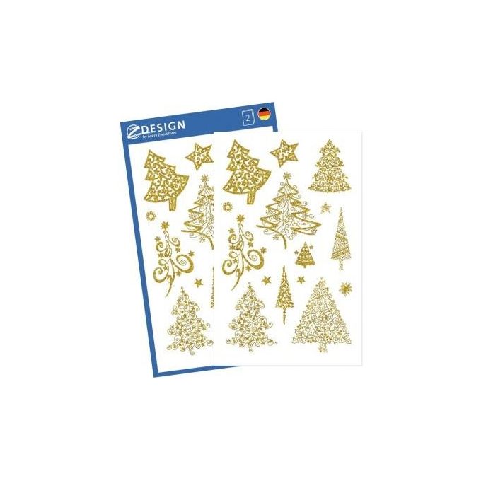 Avery Confezione 2 Fogli Alberi di Natale Oro